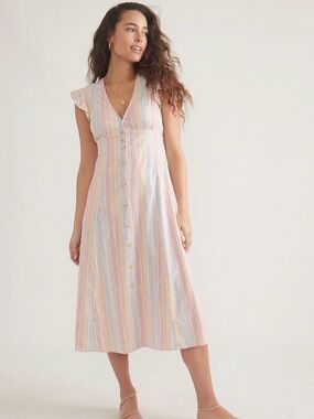 Marine Layer Women's Camila Midi Dress XL